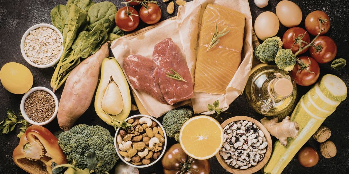 Table full of healthy, runner-friendly foods